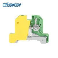 [HOT QAA,JXHKLWW 121] 10Pcs EK4/35 Universal สกรูเชื่อมต่อ Ground Earth SAK 4 Mm² สายไฟเชื่อมต่อ DIN Rail Terminal Block EK 4/35