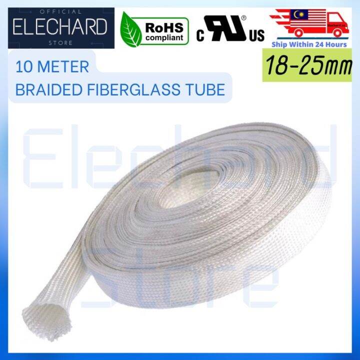 10 Meter Soft Insulation Fiberglass Sleeving Tube Braided Sleeve