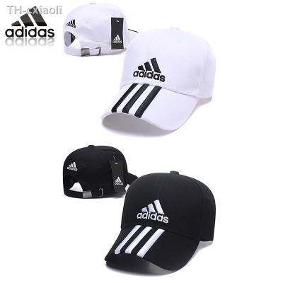 หมวก *ที่มีจำหน่าย*Adidas หมวกเบสบอลแฟชั่น หมวกกีฬา หมวกดวงอาทิตย์  ขาว สีดำ +++ รับประกันของแท้ 100% +++ gift