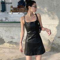 【hot】✧☬❣  New Chain Spaghetti for Dresses Leather Biker Woman Bandage