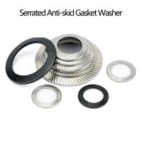 Pencuci Gasket Anti-selip Bergerigi Ukuran M2.5-M20 304 Baja Tahan Karat Bahan Baja Karbon Mangan