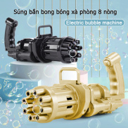 Súng Bắn Bong Bóng 8 Nòng Siêu Mạnh, Đồ Chơi Bong Bóng Cho Bé