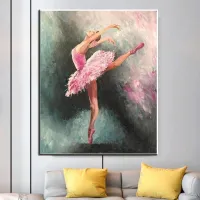 Abstract Ballerina Portrait Oil Cavans Painting Scandinavian Posters Prints Wall Art Picture for Living Room Home Decor Cuadros