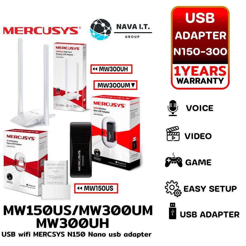 Mercusys MW150US MW300UM MW300UH USB wifi MERCSYS usb adaptor ประกัน 1 ...
