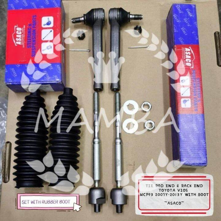 TIE ROD END & RACK END TOYOTA VIOS NCP93 2007Y2013Y WITH RUBBER BOOT