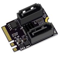 M.2 A Key + E Key to SATA 3 Adapter JM582Revision Card Chips 2 Ports SATA III Revision Card SATA III Revision Card Black SATA III Revision Card Computers Accessories