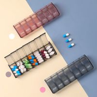 1PC Portable 7 Days Weekly Tablet Holder Pill Medicine Box Storage Organizer Container Case Transparent Pill Box Splitters