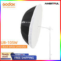 Godox UB-105W 41in 105 เซนติเมตรพาราโบลาสีดำสีขาวสะท้อนแสงร่มสตูดิโอแสงร่มที่มีสีดำสีเงินD Iffuserปกผ้า