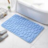 (HOT)Cobblestone Embossed Bath Mat Non-Slip พรมห้องน้ำในอ่างล้างหน้าอ่างอาบน้ำด้านข้างพรมปูพื้นห้องอาบน้ำพรมเช็ดเท้า Memory Foam Pad