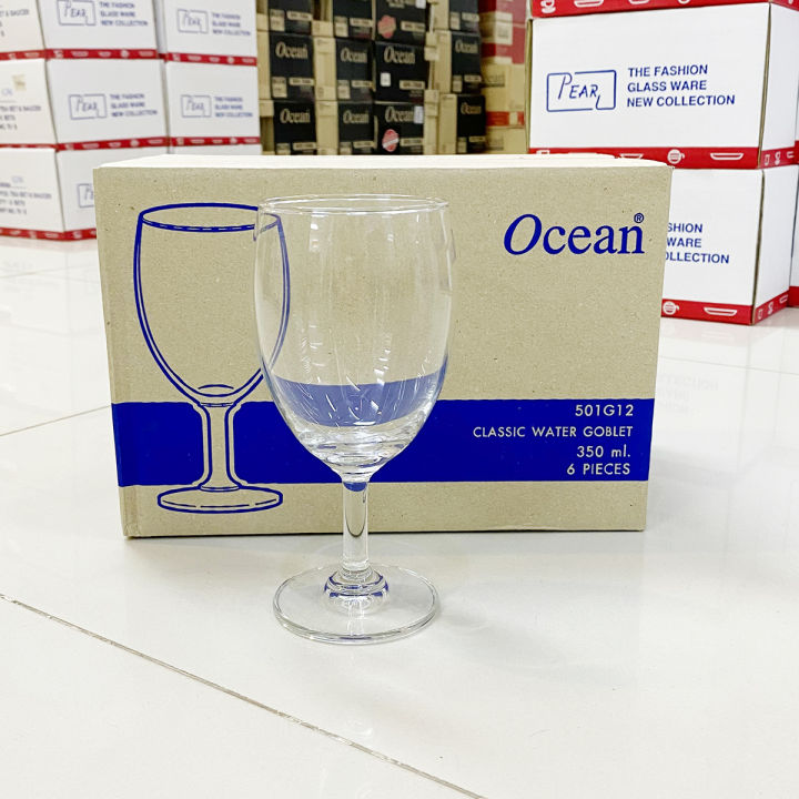 [กล่อง6ใบ] แก้วน้ำ แก้วจัดงานเลี้ยง แก้วเสิร์ฟ 350มล Ocean Classic