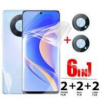 [CNIU digital accessories] 6in1ด้านหน้ากลับฟิล์มไฮโดรเจลไม่แก้วสำหรับหัวเว่ยโนวา Y90กล้องป้องกันหน้าจอเพลิดเพลินไปกับ50 Pro Nova9 Se 5กรัม9 9Pro Y70พลัส