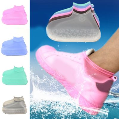 1 Pair Reusable Latex Waterproof Rain Shoes Covers Slip-resistant Rubber Rain Boot Overshoes S/M/L Shoes Accessories 2022 New Shoes Accessories