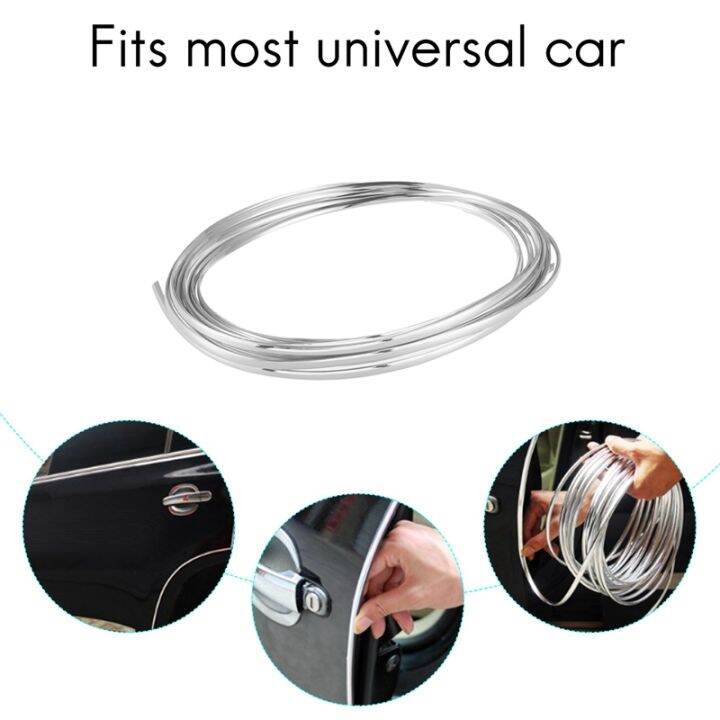 20ft-chrome-moulding-trim-strip-car-door-edge-scratch-guard-protector-cover-silver