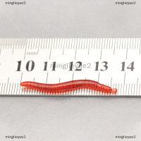 minglieyue2 100pcs silicone Red Worm Soft lures earthworm ยางเหยื่อกุ้งเบส carp