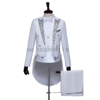 Tuxedo Tailcoat Slim Men S Formal Business Suits Tuxedo Swallow Tail Coat Fine Serge ผ้างานแต่งงานเต้นรำชุด