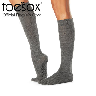 [New Collection Fall 2023]ToeSox Grip Full Toe Scrunch Knee High ถุงเท้ากันลื่น ปิดนิ้วเท้า พิลาทิส