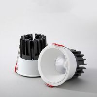 Dimmable Recessed Anti Glare COB LED Downlights 7W9W/12W/15W LED Ceiling Spot Lights AC85~265V Background Lamps Indoor Lighting