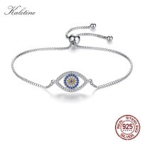 KALETINE Occhio Diabolico Dei Braccialetti ต่อ Le Donne 925เงินสเตอร์ลิง Bracciale Tis Blu CZ บุรุษ2019