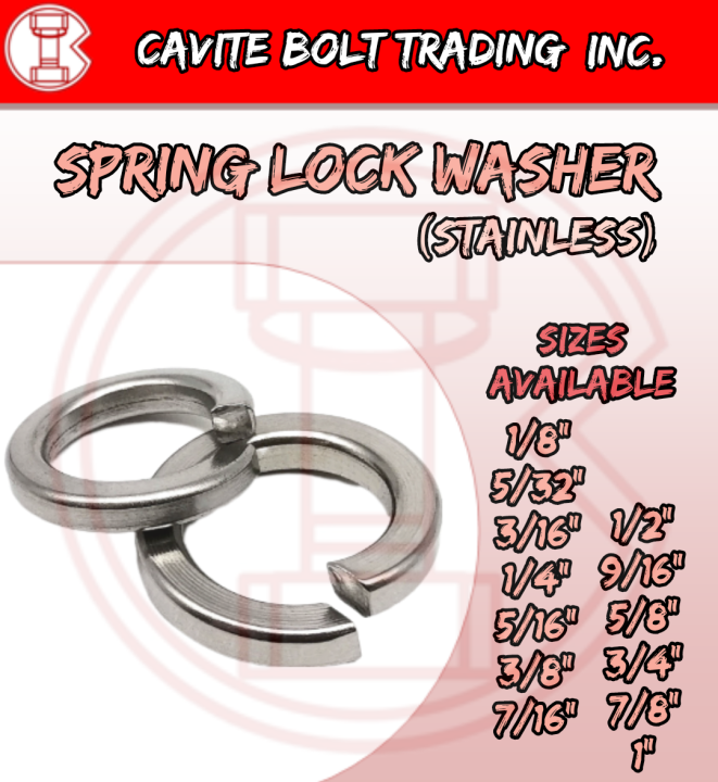 STAINLESS SPRING LOCK WASHER (50pcs) Lazada PH