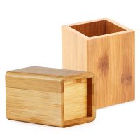 Bamboo Pencil Holder-Bamboo Pen Holder for Home, Office, School-Small Storage Cup, Suitable for Pens, Pencils, Cosmetics, Brushes