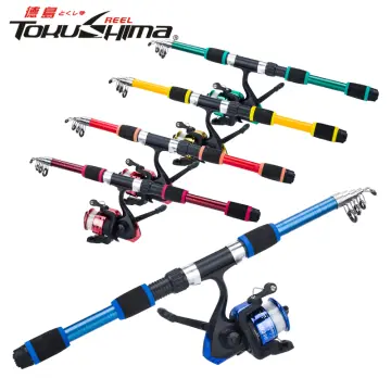 Fishing Rod and Reel 1.8M/5.9FT Travel Telescopic Fishing Rod with Spinning  Reel Set for Saltwater and Freshwater Beginner Fishing Combo