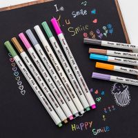 DIY Craft Album Scrapbooking Decor Graffiti Pen Practical Drawing Painting Marker Pens Waterproof Black Card Photo Paint Pen