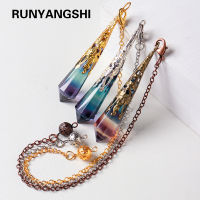 Natural Rainbow Fluorite Nimble Pendulum Striped Crystal Fluorite Divination Energy Health gem quartz Ornament Pendant