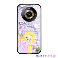 เคสฝาหลัง Realme 11 Pro 5G Realme 11 Pro + 5G กระจกเทมเปอร์เจ้าหญิงสวย Belle Cinderella เคสมันวาวกันกระแทก