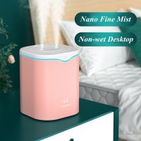 2000ml เครื่องพ่นไอน้ำ Air Humidifier เครื่องเพิ่มความชื้น ฟอกอากาศ Aroma Diffuser USB LED เครื่องพ่นไอน้ำอโรม่า เครื่องพ่นน้ำมันหอมระเหย