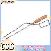【คลังสินค้าพร้อม】แหนบไฟสแตนเลส Duckbill ไม้บีชแข็งแคลมป์คาร์บอนสำหรับตั้งแคมป์กลางแจ้งปิกนิกบาร์บีคิว