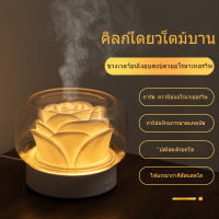 ดอกกุหลาบเครื่องเพิ่มความชื้นในอากาศ Aroma Diffuserดินโรมัน 400ml ความชื้นอัลตราโซนิก เครื่องเพิ่มความชื้นในอากาศ ไฟ เครื่อ