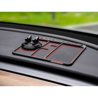 ﹍✧ Nonslip Pad 4-in-1 Dashboard Phone Mat Holder with Car Parking Card Number Plate Anti Slide Dash Phone Mount Silicone Dashboard