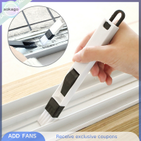 Aokago 【Jettingbuy】 2 In 1 Polished Window Track Cleaning Brush Keyboard Nook Cranny Dust Shovel