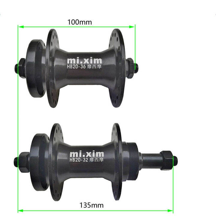 mi-xim-ดุมดิสเบรคจักรยาน-หน้า-หลัง-mtb-8-9-10-สปีด-32-36-รู-พร้อมแกนปลดเร็ว-เฟืองสวมและเฟืองเกลียว