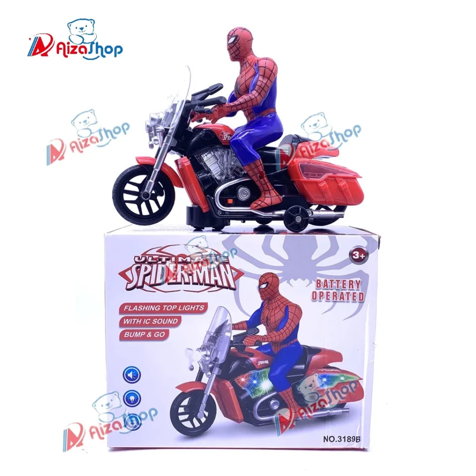 spiderman battery powered motorcycle