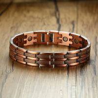 Wheat Magnetic Bracelet Copper Vintage Energy Wrist Band Magnetic Bracelet Men Hologram Copper Bracelet Bangles for Men Women