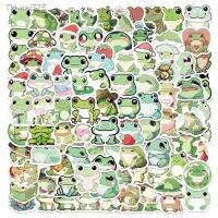 100pcs Cartoon Frog Stickers Vinyl Waterproof Stickers for Laptop Guitar Motorcycle Bike Skateboard Luggage Phone Gift for Kids