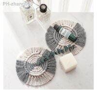 Table mat Cotton coaster Woven Insulation Coffee Pad Placemat Non-slip Handmade Macrame Cup Mat For Table kitchen accessories