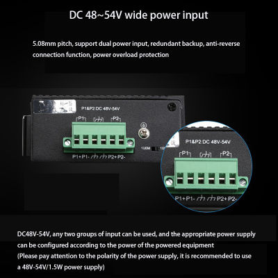 การเฝ้าระวังวิดีโอ Rail ประเภท8พอร์ต RJ45 Hub เกรดอุตสาหกรรม10100Mbps Ethernet RJ45เกม POE Network Switch Internet Splitter