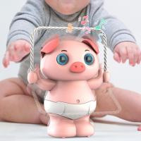 หมูของเล่นไฟฟ้ารูปการ์ตูนสำหรับลูกสุนัขไฟฟ้ารูปไฟดนตรีเต้นตบมือ