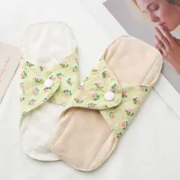 2Pcs Sanitary Pads Reusable Female Towels Menstrual Adult Diaper Cotton Pads Soft Napkin Washable Slip Protector Panty Liners Cloth Diapers