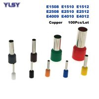 100Pcs Tube Insutated Crimp Terminals Electric Wire Connector E1508 E4012 Copper Cable Ferrules 16-12AWG 1.5 4mm2