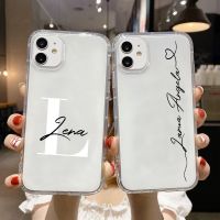 Personalized Custom Name Phone Case For iPhone 13 12 11 14 pro SE2020 6S 7 8Plus Xs MAX XR 12 Mini Soft Clear Cover Capa Fundas