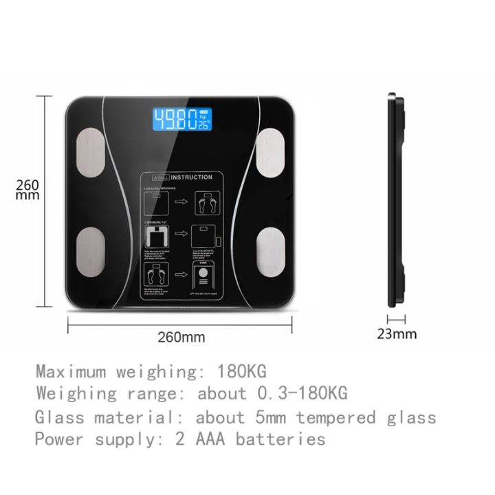 เครื่องชั่งน้ำหนักในห้องน้ำ-เครื่องชั่งน้ำหนักร่างกายแบบตั้งพื้น-led-ดิจิตอล-เครื่องชั่งน้ำหนักอัจฉริยะ-เครื่องชั่งน้ำหนัก-bluetooth-ไร้สาย-เครื่องชั่งน้ำหนักร่างกาย