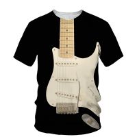2023 In stock  Summer New Guitar 3D Printing T-Shirt Mens O-Neck trending  Casual Harajuku Style Short Sleeve t shirt unisex，Contact the seller to personalize the name and logo