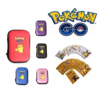 Pokemon Cards Metal Gold Sliver Spanish Album Box Trading Storage Bag VMAX MEGA EX Collection Holds Game Card Shining Kids Toys