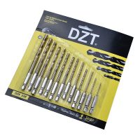 high quality 13pcs HSS hexagonal shank drill twist electric screwdriver bit  group 1.5-6.5mm titanium   set hole Drills Drivers