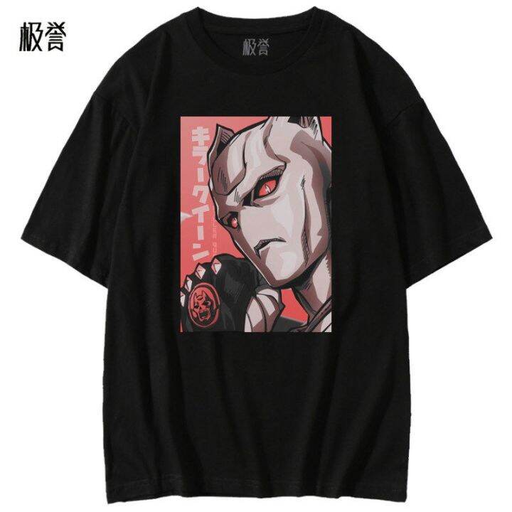 jojo-s-bizarre-adventure-kira-yoshikage-killer-queen-peripheral-เสื้อยืด-killerqueen-ผ้าฝ้ายแขนสั้น