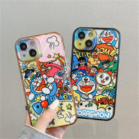 คุณภาพสูงลายการ์ตูนโดราเอมอนสุดน่ารักสำหรับ IPhone 15 14 13 12 11 Pro Max สำหรับเคสโทรศัพท์แฟชั่นความคิดสร้างสรรค์