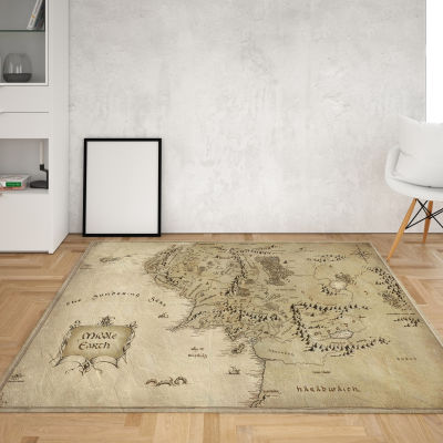 Treasure Map Area Rugs Large Retro Anti Slip Floor Mat Print Animals Home Living Room Bedroom Study Dormitory Decor Carpet